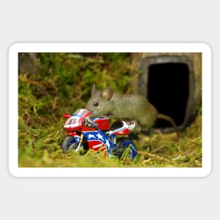 Motorcycle mouse Sticker